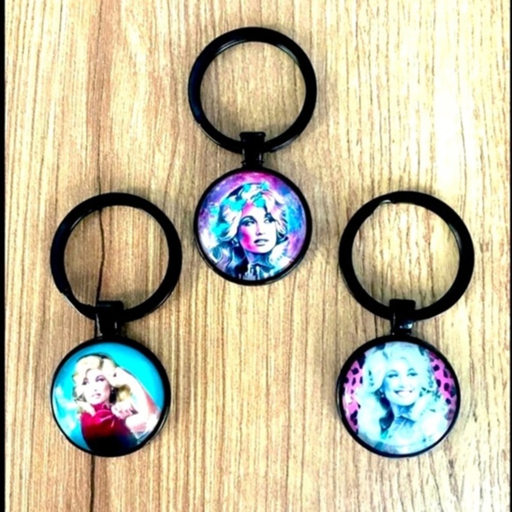 Set of 3 Dolly Parton Keychains, NWT